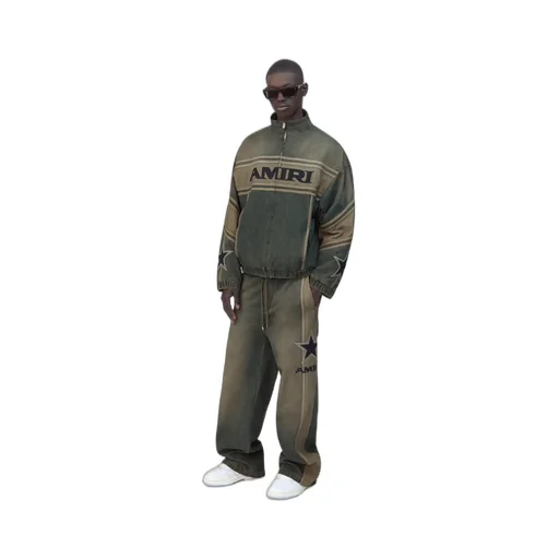 Amiri Sport Denim Track Pant - Worn Slate