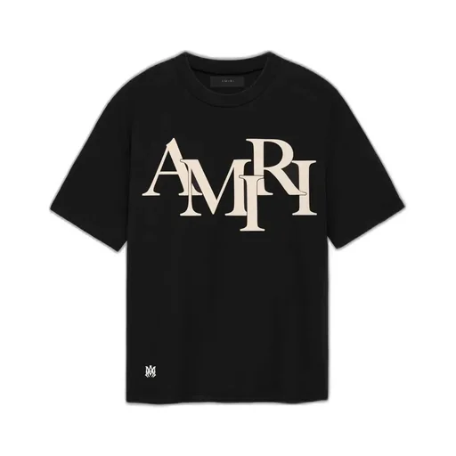 Amiri Staggered Tee - Black