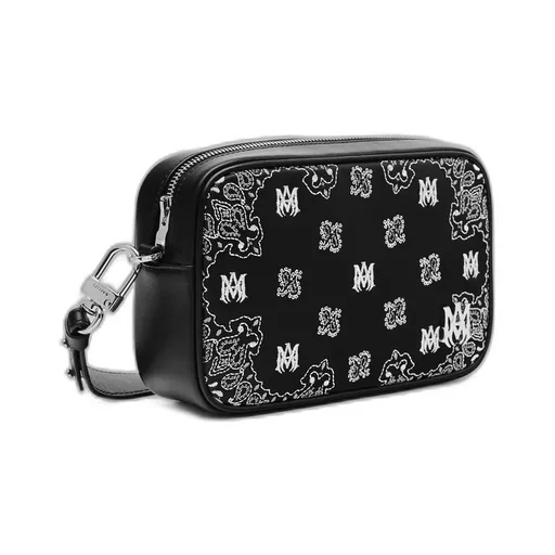 Bandana Embroidered Camera Case - Black