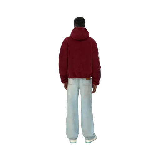 Bones Fleece Zip Hoodie - Aged Port