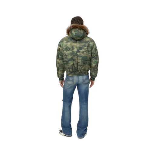 Bones Camo Hooded Down Jacket - Camo