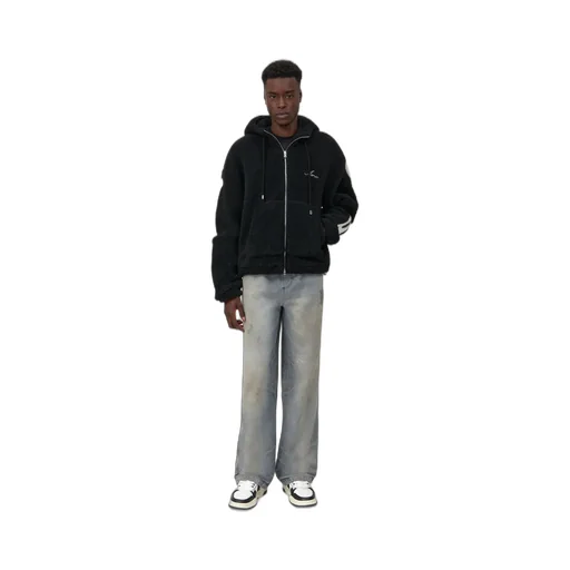 Bones Fleece Zip Hoodie - Black