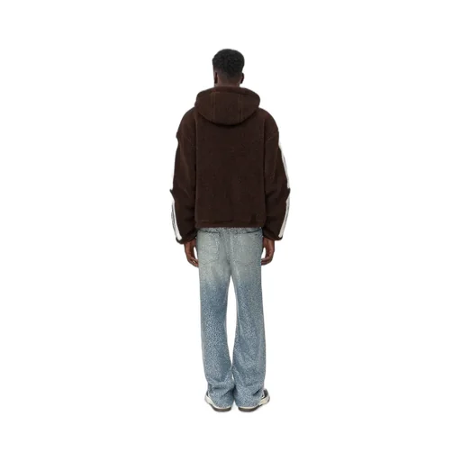 Bones Fleece Zip Hoodie - Dark Brown