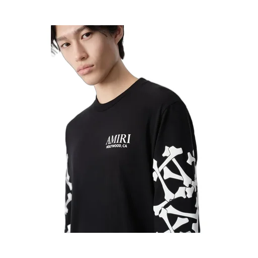 Bones Stacked Long Sleeve Tee - Black