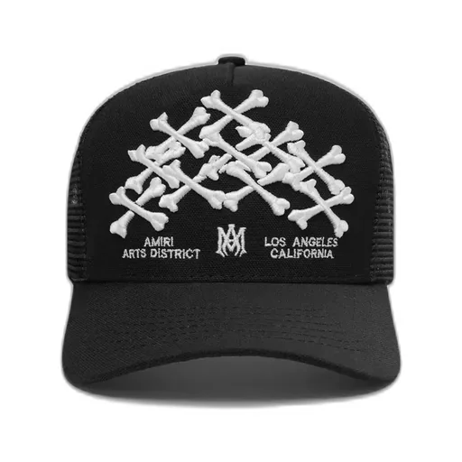 Bones Stacked Trucker Hat - Black
