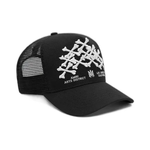 Bones Stacked Trucker Hat - Black