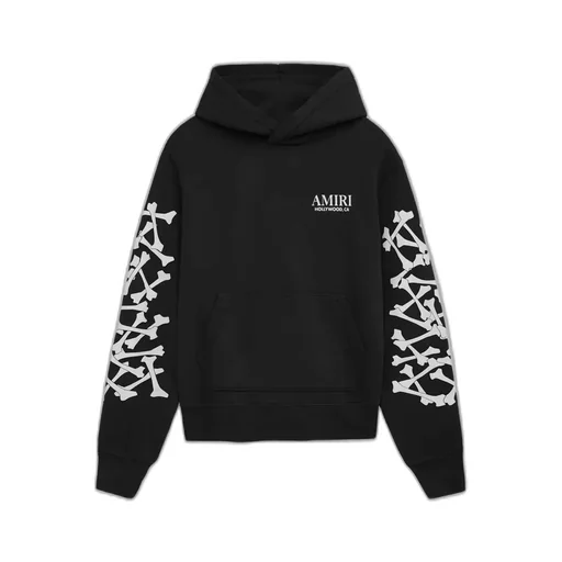 Bones Stacked Hoodie - Black