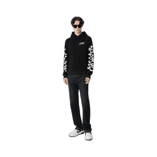 Bones Stacked Hoodie - Black