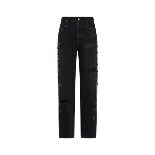 Bones Studded Baggy Jean - Vintage Black