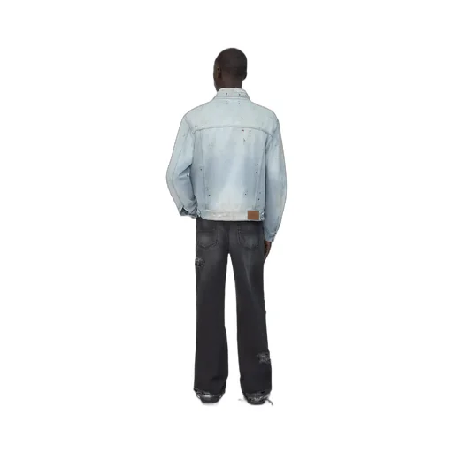 Bones Studded Trucker Jacket - Perfect Antique Indigo