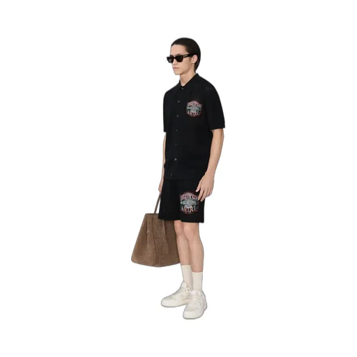 Chateau Amiri Crochet Oversized Shirt - Black