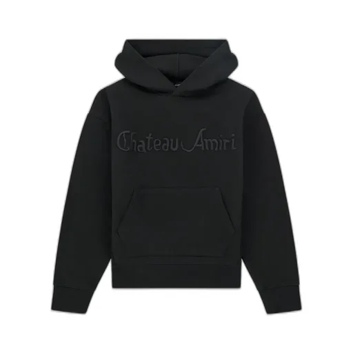 Chateau Amiri Tonal Oversized Hoodie - Black