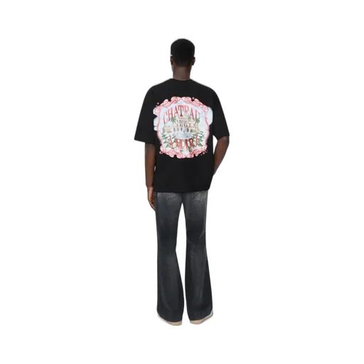 Chateau Sketch Oversized Tee - Black