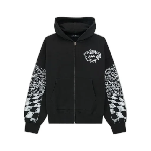 Chateau Sketch Zip Hoodie - Black