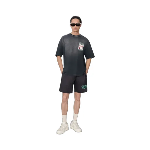 Chateau Stamp Oversized Tee - Black