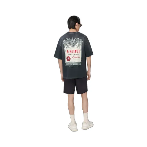 Chateau Stamp Oversized Tee - Black