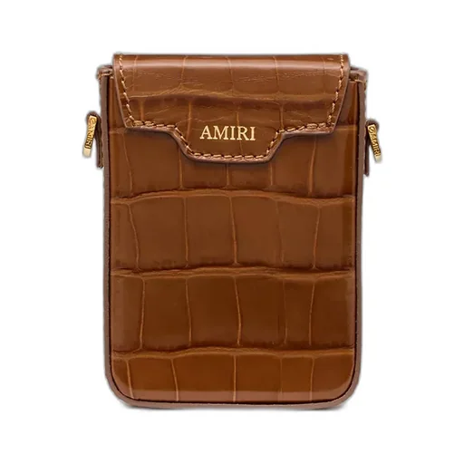 Croc Embossed Cigarette Case - Malt