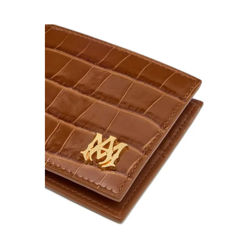 Croc Embossed Bifold - Malt