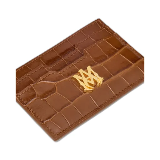 Croc Embossed Card Holder - Malt
