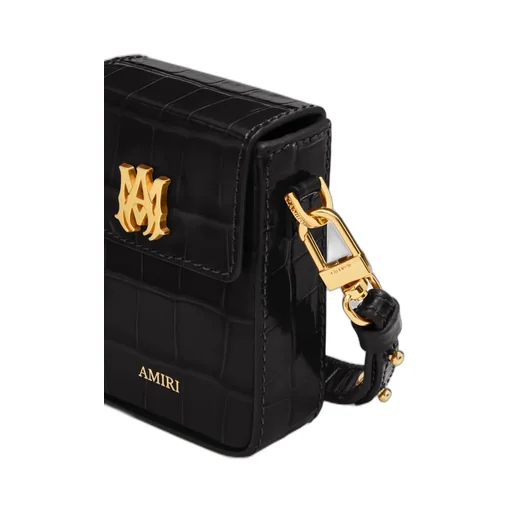 Croc Embossed Cigarette Case - Black