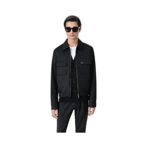 Double Pocket Zip Blouson-Black