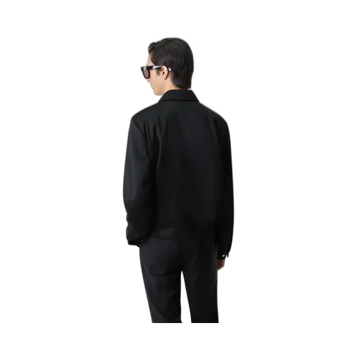 Double Pocket Zip Blouson-Black