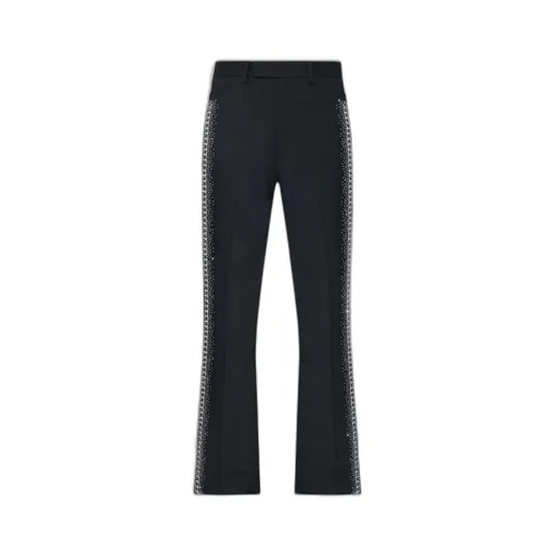 Crystal Stripe Flare Pant - Black