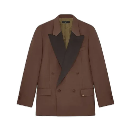 Double-Breasted Blazer - Dark Brown