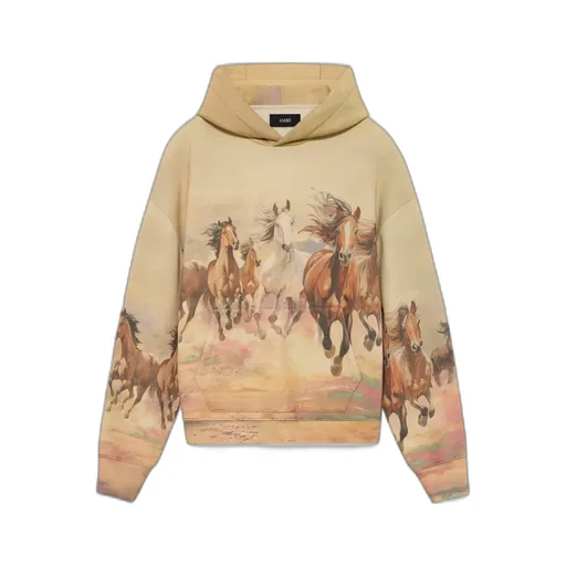 Horses Oversized Hoodie - Multi