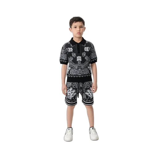 Kids - Kids' Bandana Polo - Black