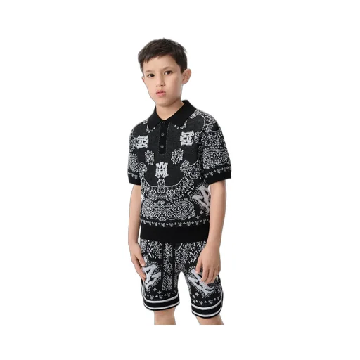 Kids - Kids' Bandana Polo - Black