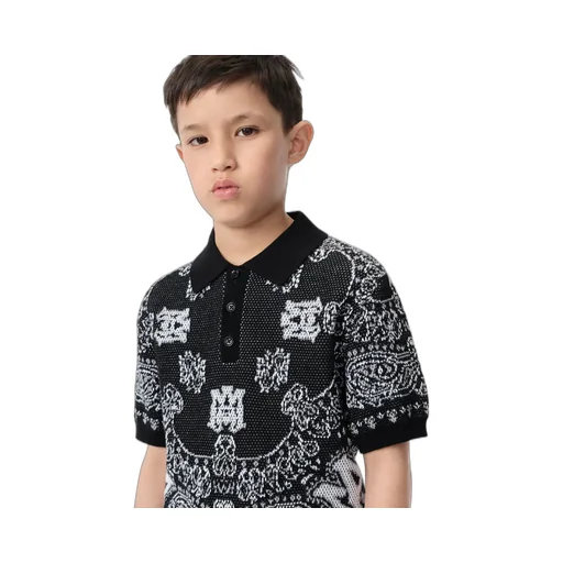 Kids - Kids' Bandana Polo - Black