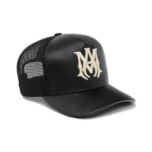 Leather Ma Trucker Hat - Black