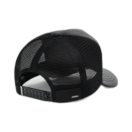 Leather Ma Trucker Hat - Black