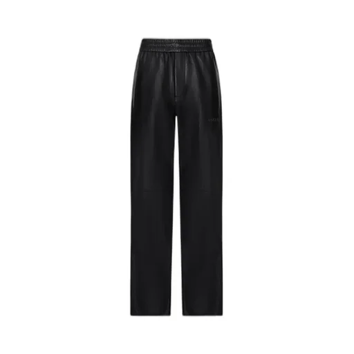 Leather Track Pant - Black