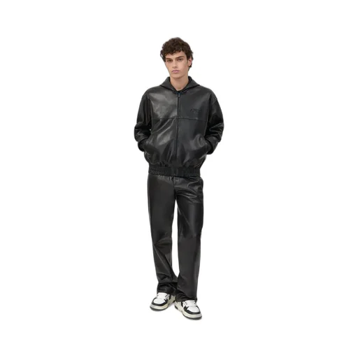 Leather Track Pant - Black