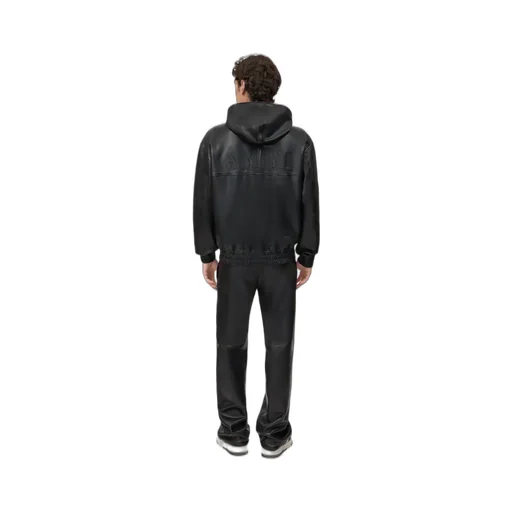 Leather Track Pant - Black