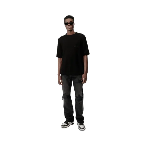Leather Straight Mx1 Jean - Vintage Black