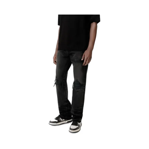 Leather Straight Mx1 Jean - Vintage Black
