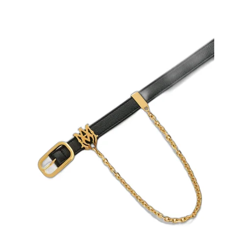 Ma 2Cm Chain Belt - Black Gold