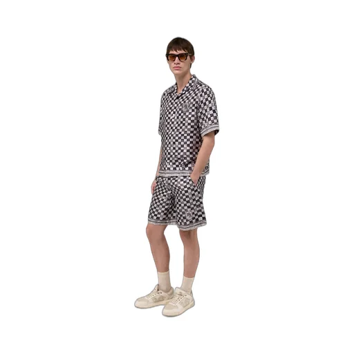 Ma Checkered Bowling Shirt - Taupe