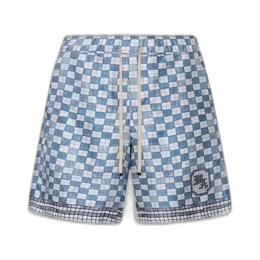 Ma Checkered Short - Steel