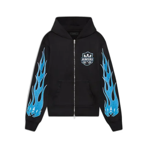 Ma Flames Zip Hoodie - Black