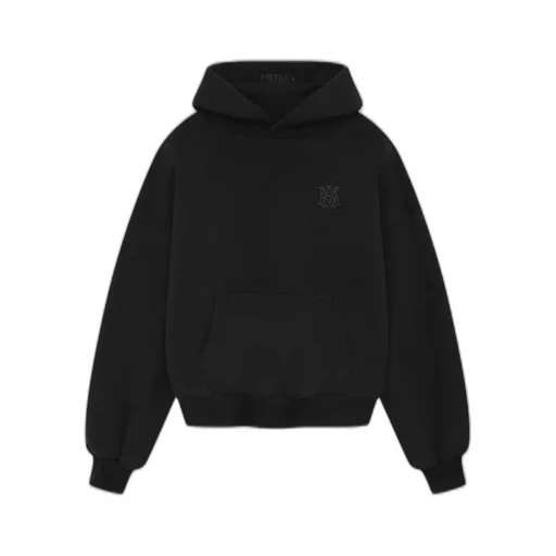 Ma Embroidered Oversized Hoodie - Black