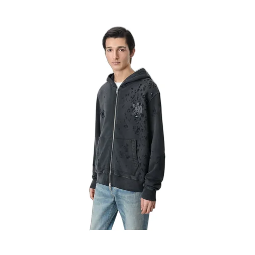 Ma Logo Shotgun Zip Hoodie - Faded Black