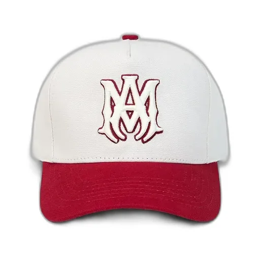 Ma Outline Two Tone Canvas Hat - Red Rose