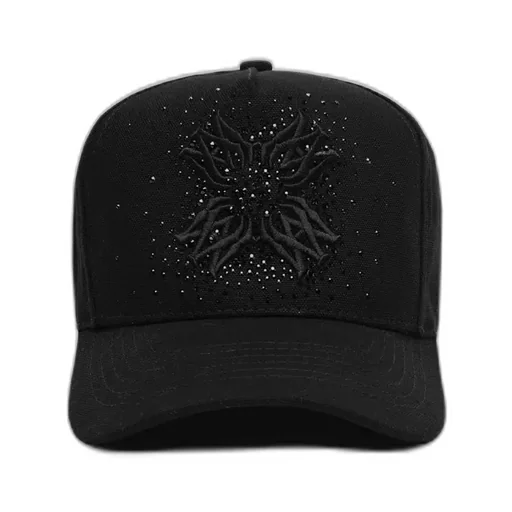Ma Quad Crystal Canvas Hat - Black