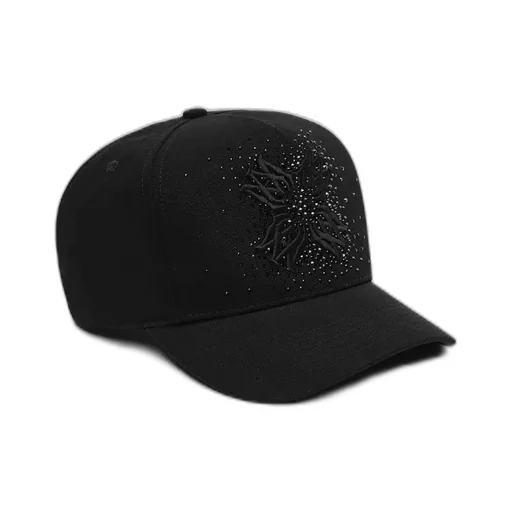 Ma Quad Crystal Canvas Hat - Black