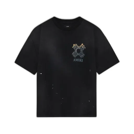 Ma Quad Flames Oversized Tee - Black
