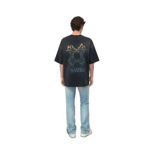Ma Quad Flames Oversized Tee - Black
